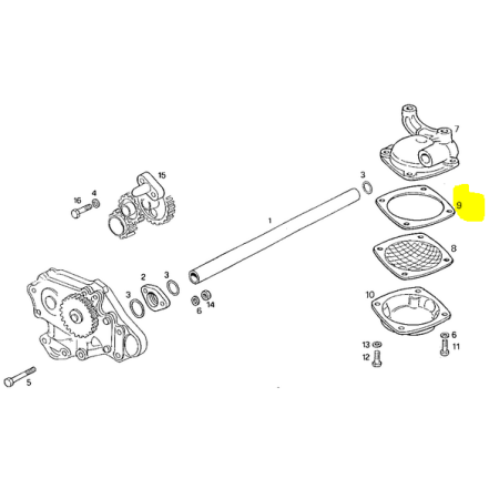 guarnizione pompa olio motore iveco 61319056