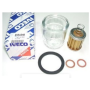 kit filtro combustibile/bicchiere di vetro e filtrino adescatore iveco 8124210