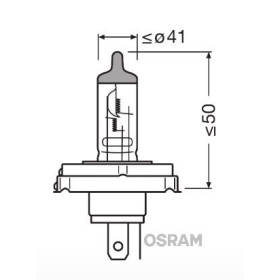 lampada 12v  45/40w r2 alogena