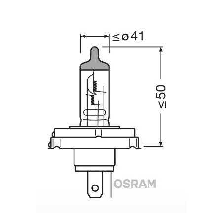 lampada 12v  45/40w r2 alogena