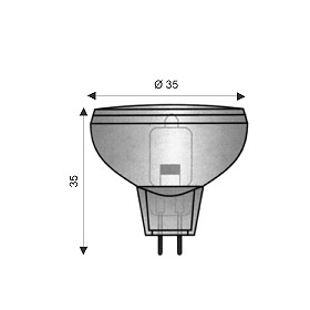 lampada 12volt 20watt alogena dicroica L12v20waldircoica