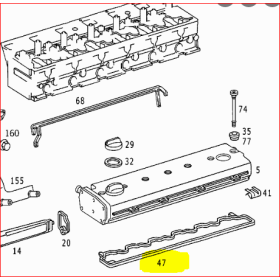 guarnizione coperchio punterie mercedes a9060160621