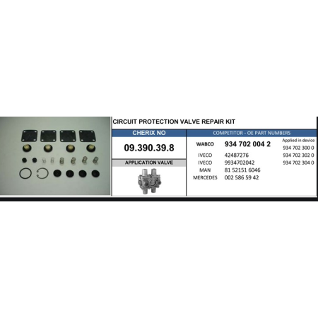 kit valvola protezione 4 vie wabco 9347020042 iveco 42487276 volvo 85105823
