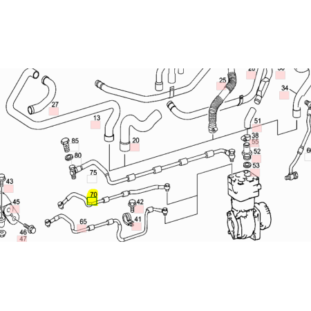tubazione acqua compressore mercedes a9062033802 A9062037902
