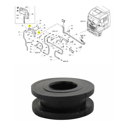 anello isolante attraversamento cavi telaio iveco 98484963