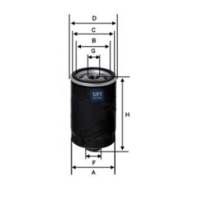 filtro olio M14 X1,5 valvola blocco ufi 2310400 general mot 93156260