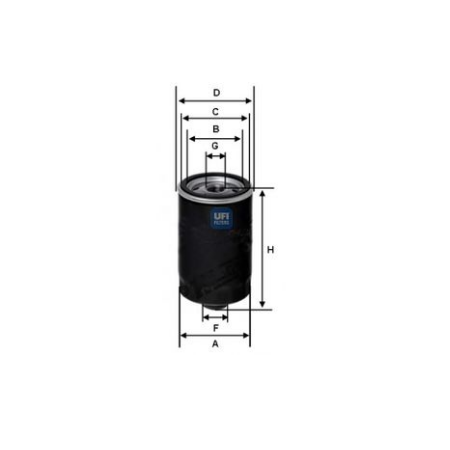 filtro olio M14 X1,5 valvola blocco ufi 2310400 general mot 93156260
