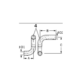 tubo silicone A 120, B 80, D 22, R 45 mercedes a3578328823