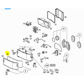 guarnizione di gomma, sigillo del faro mercedes a0018265180