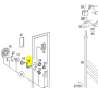 riscontro bloccaggio porta in chiusura mercedes a3667230103