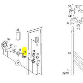 riscontro bloccaggio porta in chiusura mercedes a3667230103