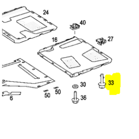 pin di blocco parti di carrozzeria interna mercedes a0009845936