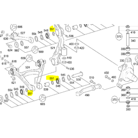 RONDELLA DISTANZIALE BRACCIO TRASVERSALE SU MONTANTE FUSO A SNODO 1,60MM mercedes a0003322552