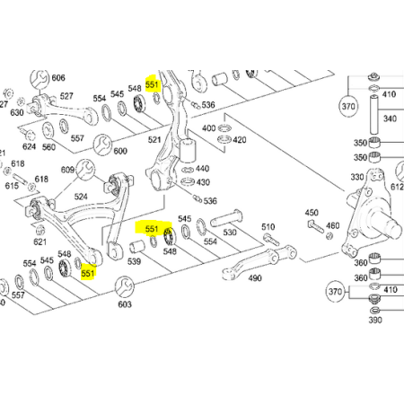RONDELLA DISTANZIALE BRACCIO TRASVERSALE SU MONTANTE FUSO A SNODO 1,60MM mercedes a0003322552