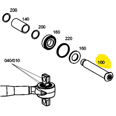 perno braccio guida mercedes a6293320074