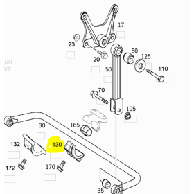 staffa barra stabilizzatrice inferiore anteriore mercedes a9703230021