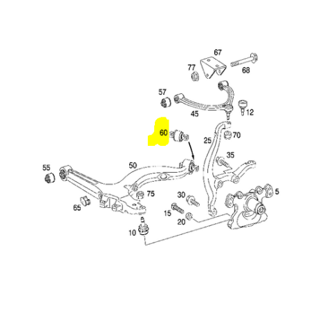 silentblock braccio oscillante inferiore mercedes a4443330127