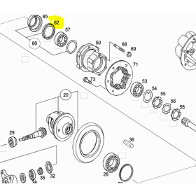 anello/paraolio mozzo posteriore mercedes a0139976946