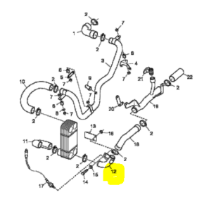 tubo rigido curvo scambiatore di calore scania 483688