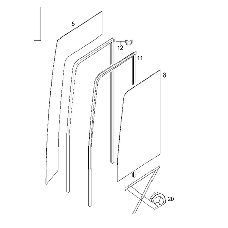 cremagliera finestrino a motore tourino mercedes a0006700103
