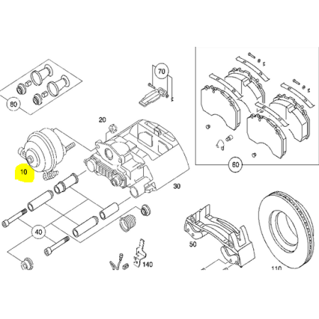 cilindro freni anter. k003170 bs3538 mercedes a6294200024 A0074201124