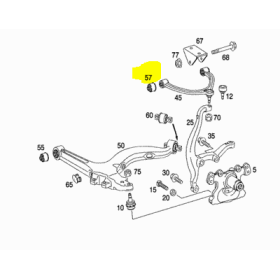 cuscinetto braccio anteriore superiore tourino mercedes a4443330014