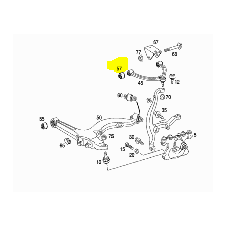 cuscinetto braccio anteriore superiore tourino mercedes a4443330014