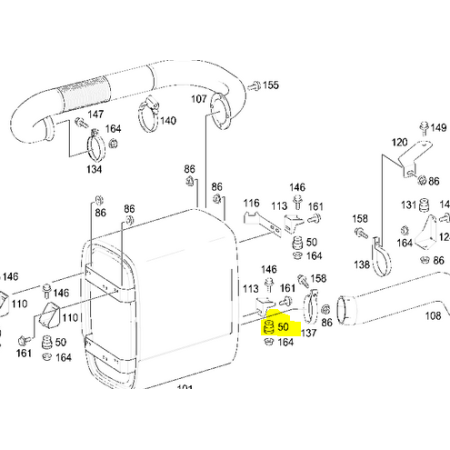 tassello antivibrante marmitta mercedes a0009980246