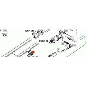 grappetta di fissaggio tubazione carburante 1posto  iveco 3303428