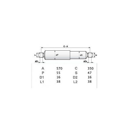 ammortizzatore posteriore daily sabo 890321