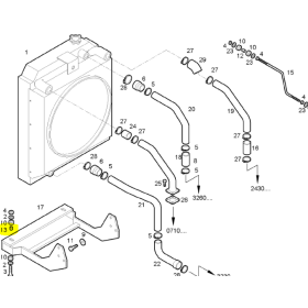 DISTANZIALE RADIATORE Ø10X16x40 MM SP 2,3 iveco 741571