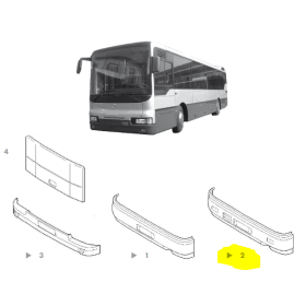 paraurti posteriore con griglia my way iveco 5006209620