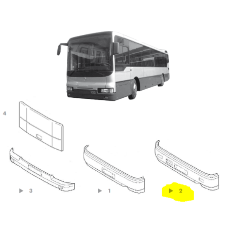 paraurti posteriore con griglia my way iveco 5006209620