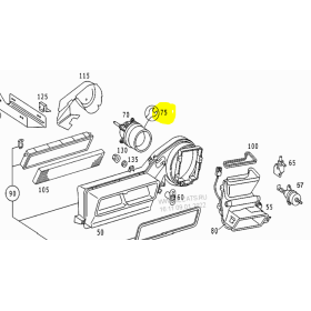 elettroventola riscaldamento interno 12v mercedes a0008352285