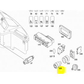 interruttore emergenza tourino mercedes a0055455014
