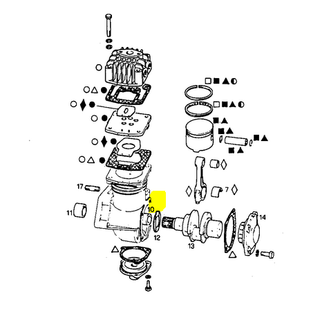 boccola anteriore compressore aria iveco 79033708