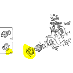 supporto ingranaggio comando compressore iveco 4708219