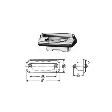 fanalino luce targa iveco 71701608mo