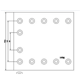 serie ceppi freno posteriore 8pz iveco 1906244 98443642 1906088