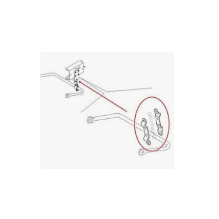 staffa per tassello barra stabilizzatrice iveco 98473579