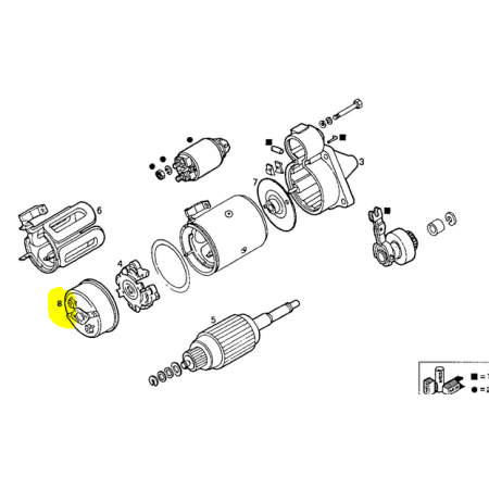 coperchio chiusura portaspazzole motorino avviamento marelli 79080372 79075905