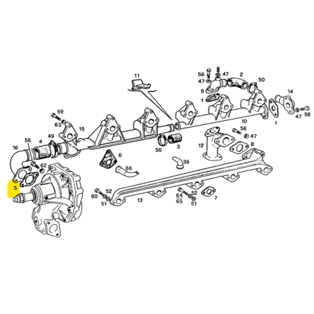 guarnizione pompa acqua iveco 4864033