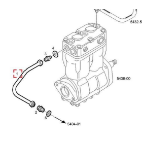 tubo raffreddamento compressore ares iveco 5001862089 504060676