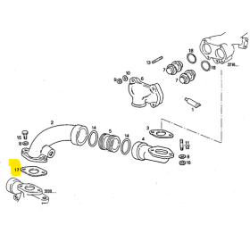 guarnizione pompa acqua manicotto iveco 61318819