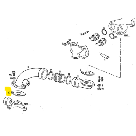 guarnizione pompa acqua manicotto iveco 61318819