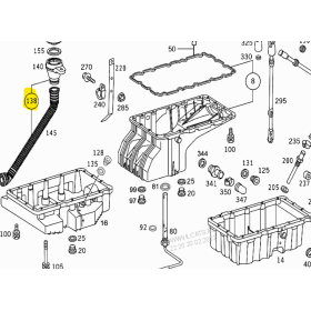 tubo riempimento olio motore mercedes a9040100164