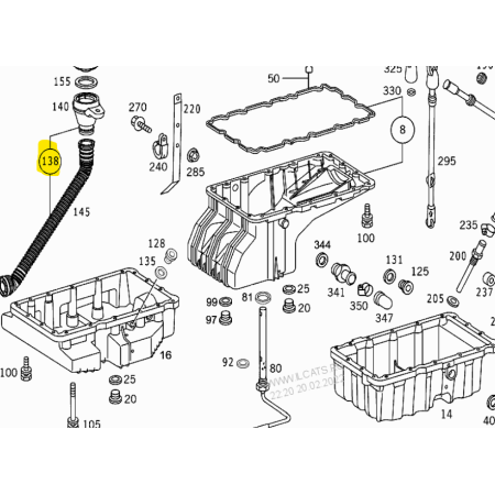 tubo riempimento olio motore mercedes a9040100164