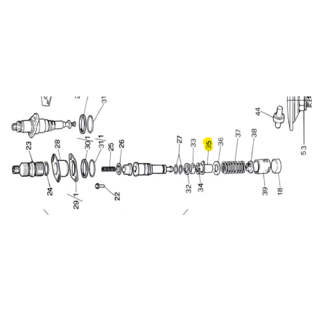 boccola pompante pompa iniezione iveco 9929637 772298 410422001