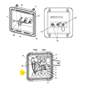 quadro impianto elettrico avviamento da vano motore scania 475722