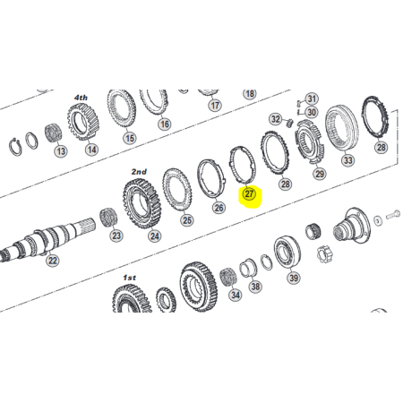 anello cambio zf 1290304366 S6-80 iveco 93163384